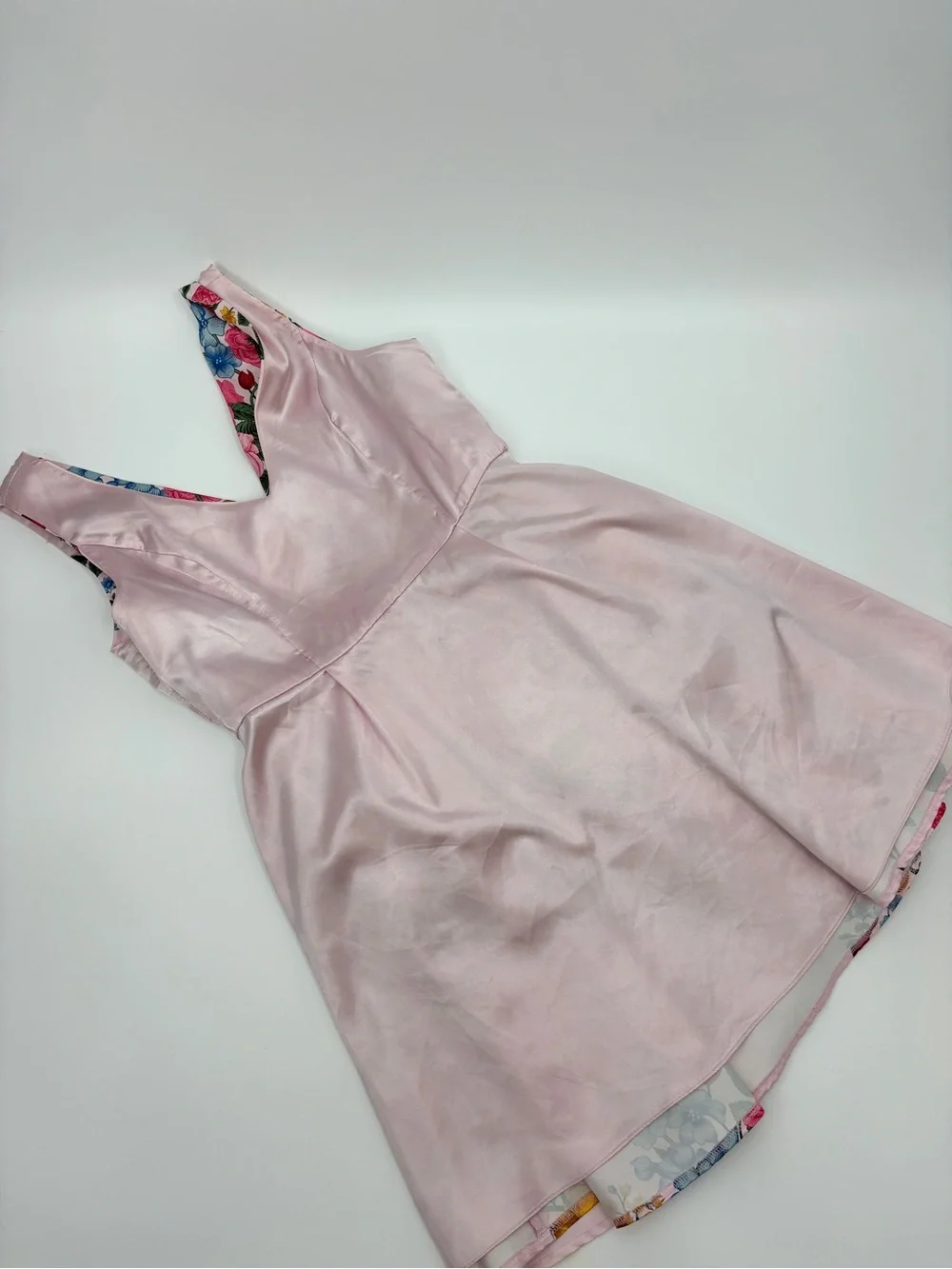 Liza Luxe Mini Dress Sleeveless Pink Floral Dress - Picture 11 of 14